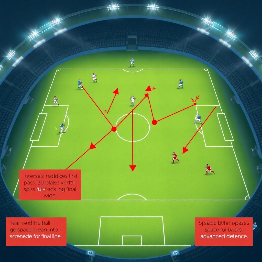 Построение атак на скорости и контратаки против структурной обороны в футболе